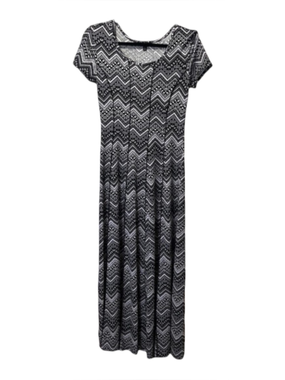 Sami & Jo Black and White Chevron Maxi Dress